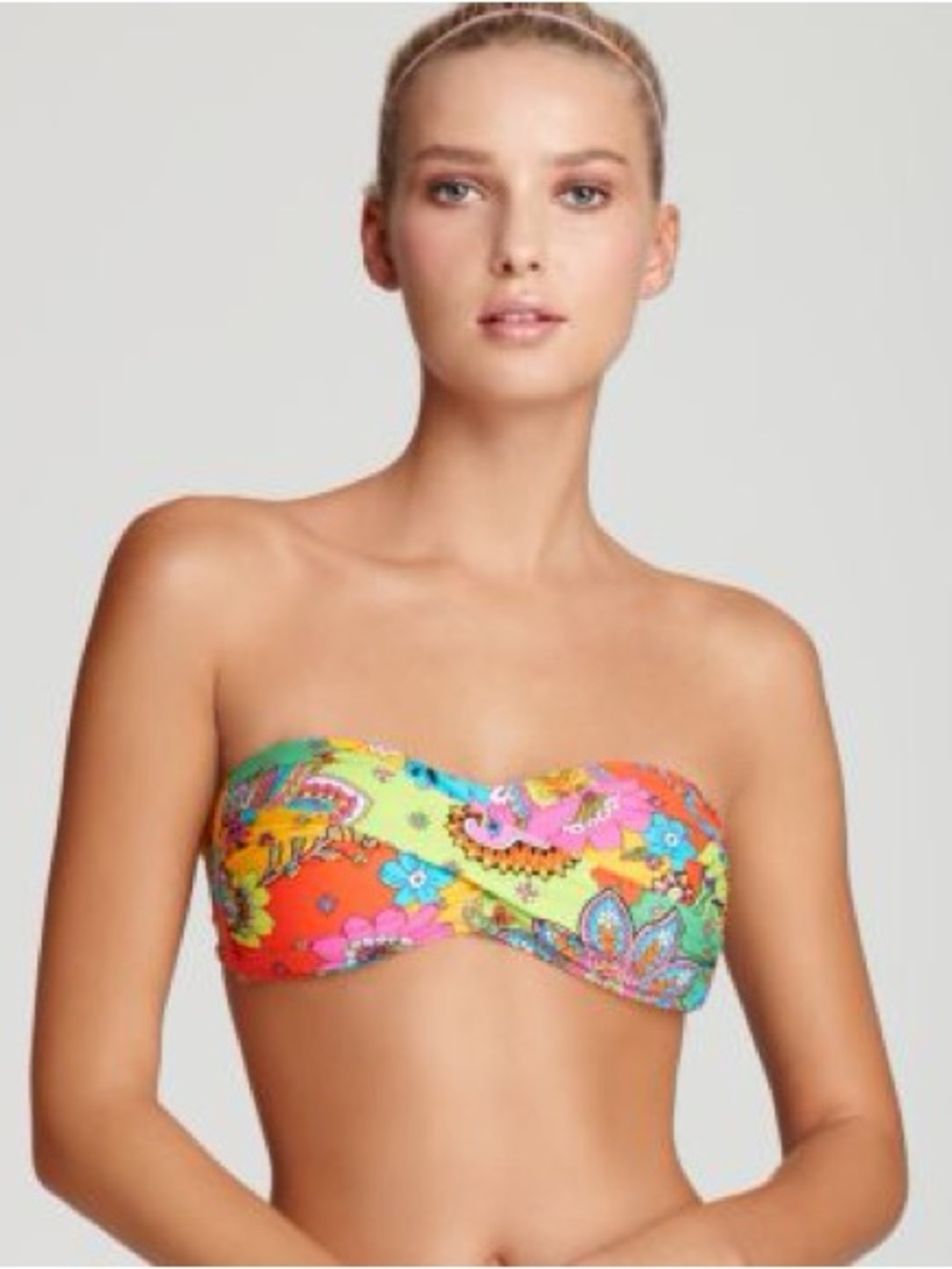 Trina Turk Summer of Love Twist Bandeau Top size 6